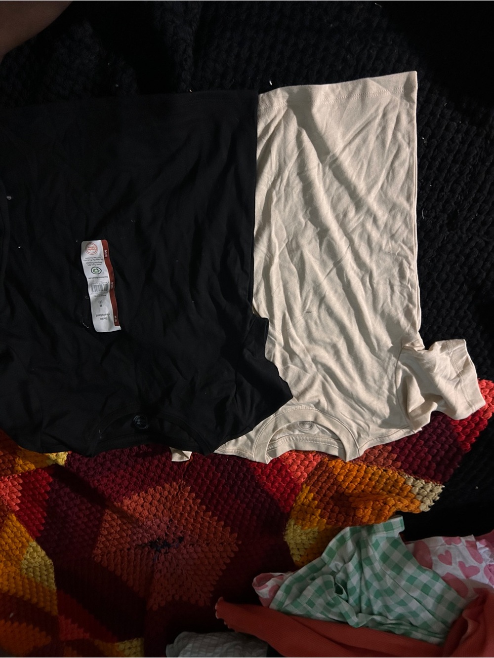 wonder nation Kids Short Sleeve Tee - Black & Cream